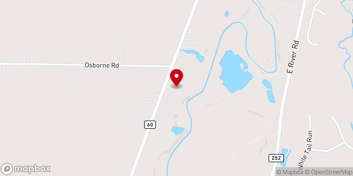 Map showing location of New Life Wesleyan Church