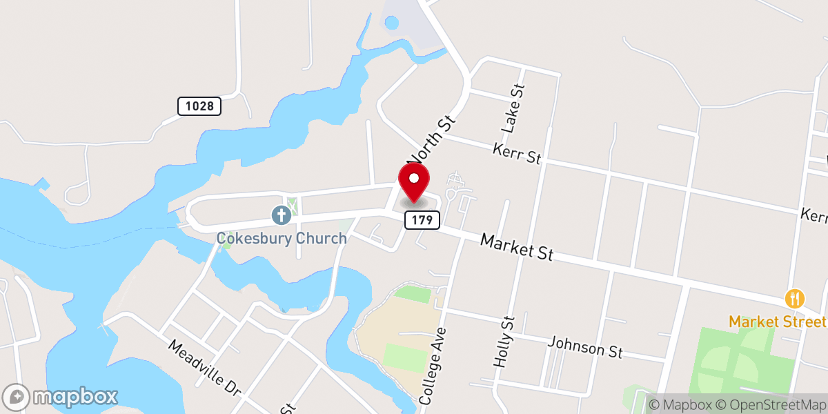 Map showing location of Onancock Baptist Church - Chapel Building