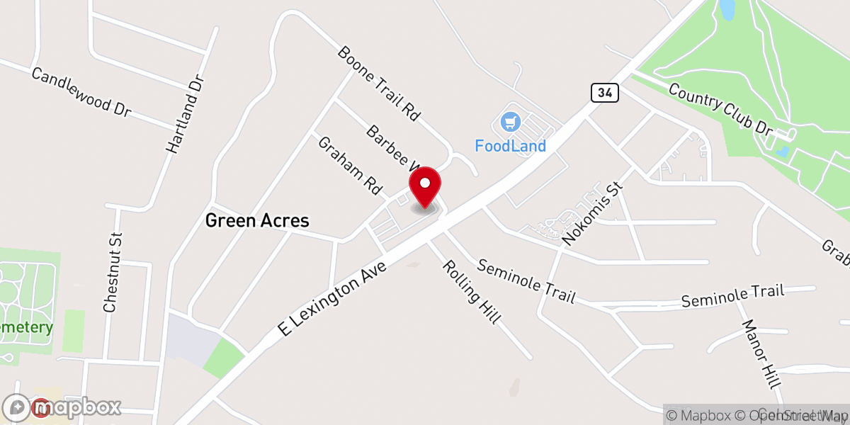 Map showing location of Danville Christian Church