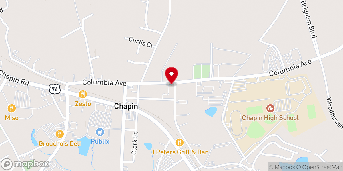 Map showing location of Mount Horeb Lutheran Church