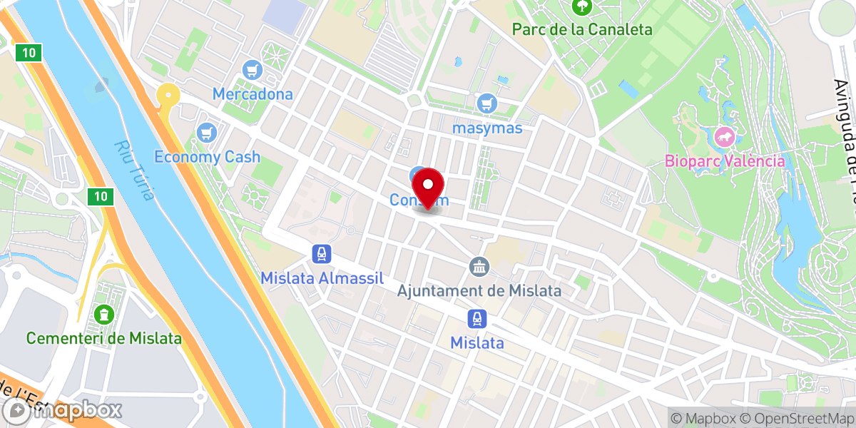 Map showing location of Centro Cristiano La Mano Que Ayuda