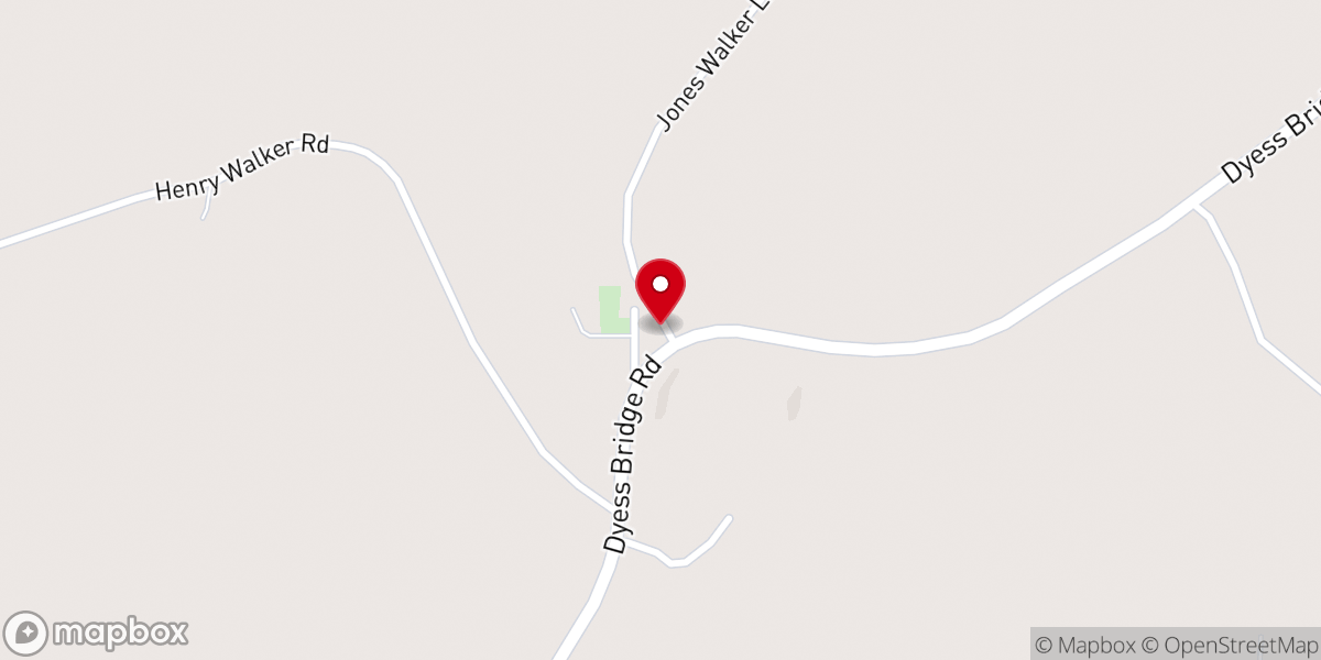 Map showing location of Pleasant Grove Church