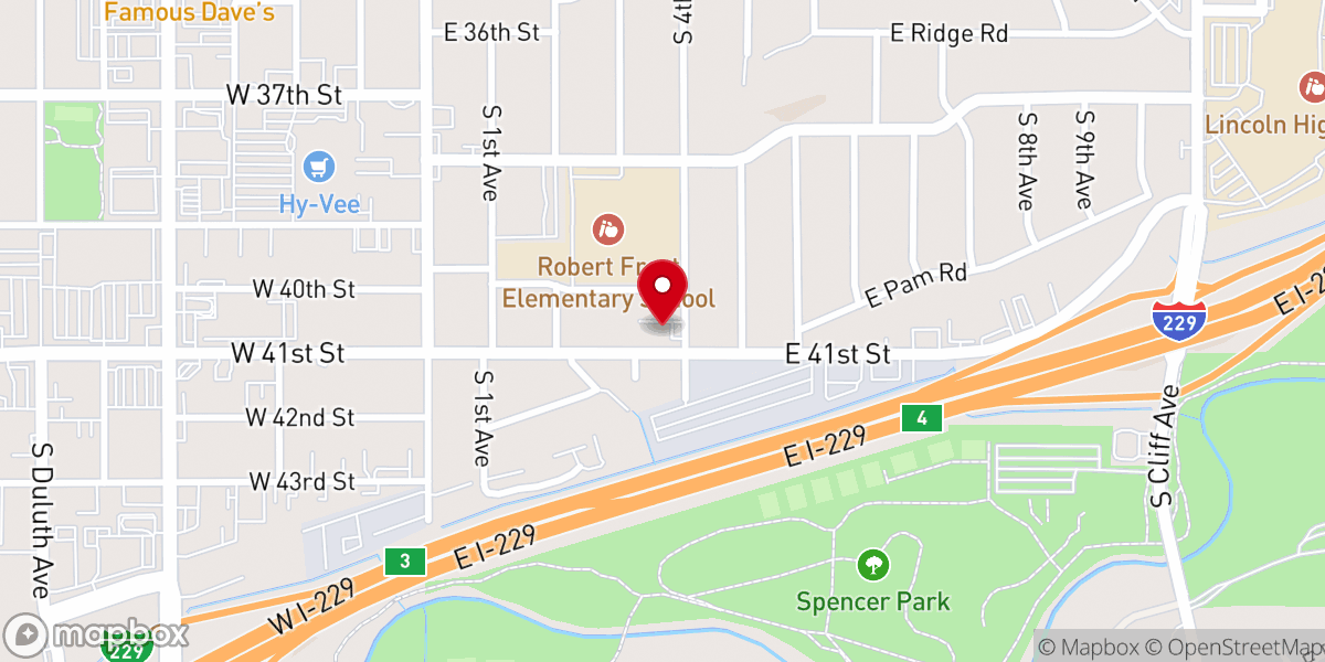 Map showing location of Christ Reformed Church