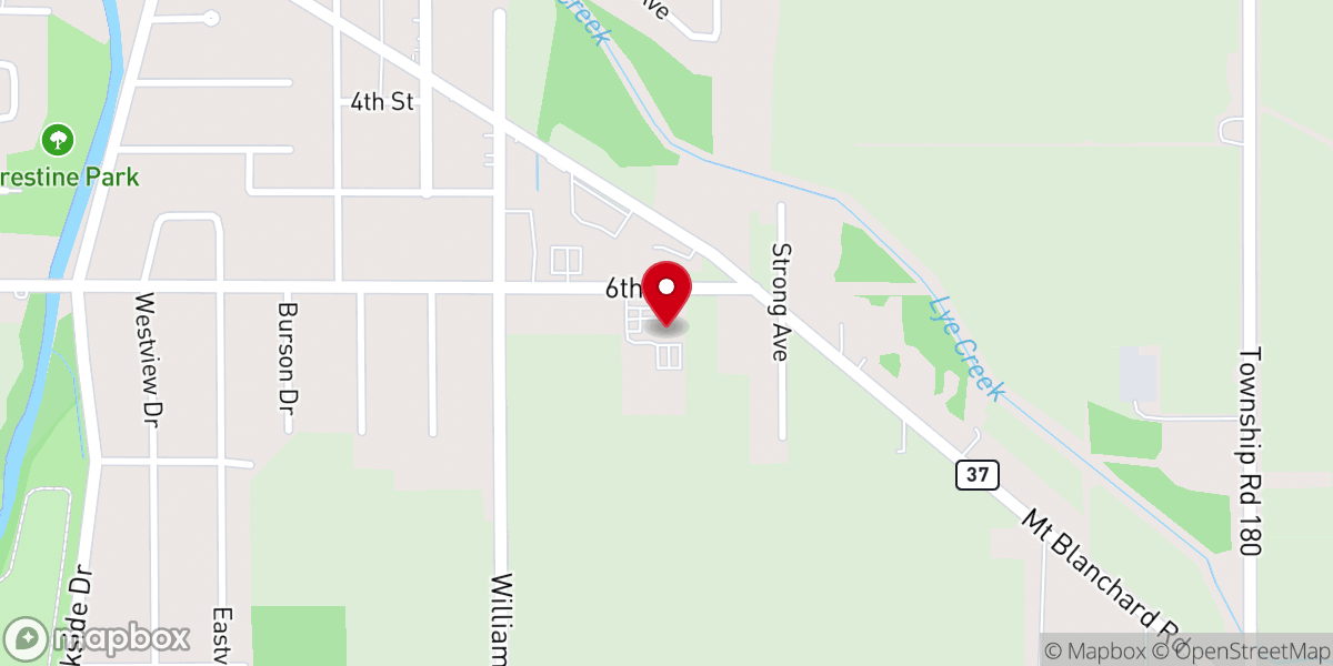 Map showing location of Concordia Lutheran Church