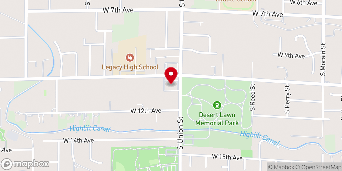 Map showing location of Grace Baptist Church