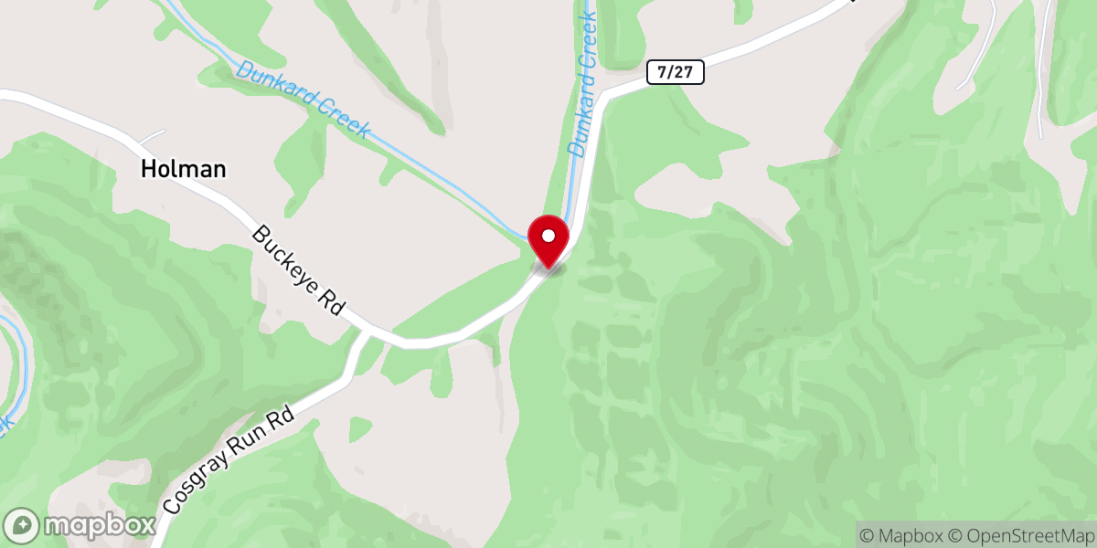 Map showing location of Buckeye United Methodist Church