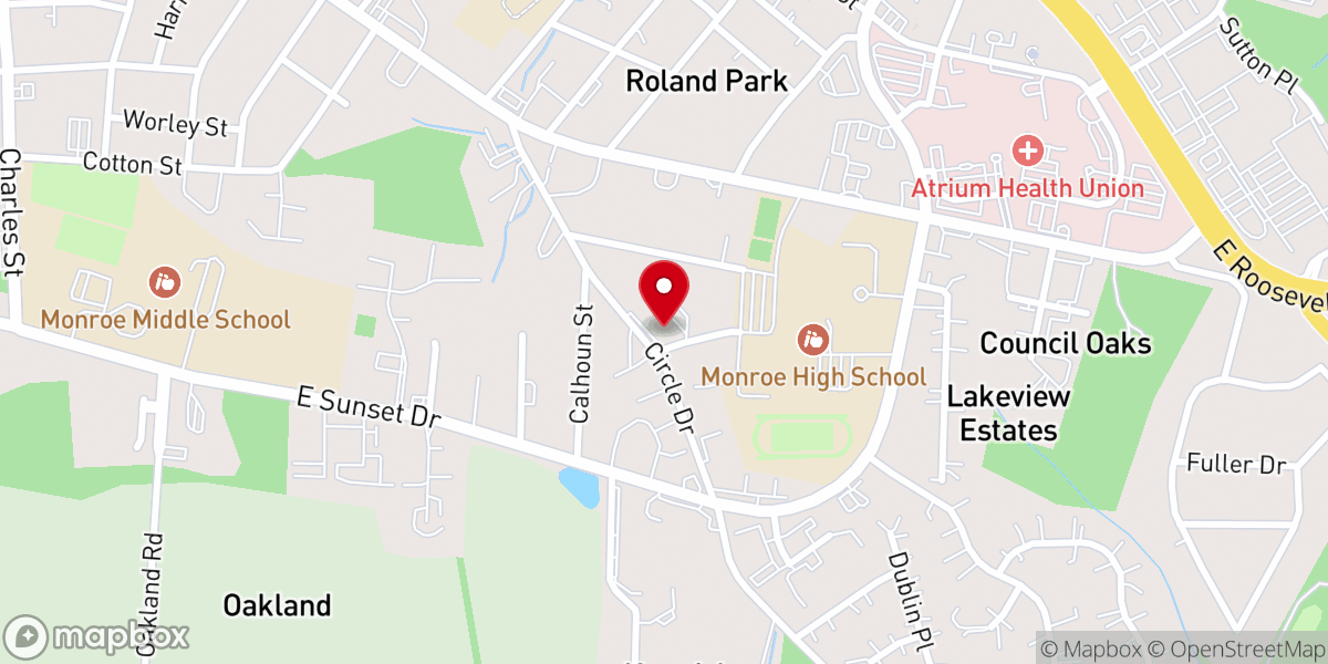 Map showing location of St Lukes Lutheran Church