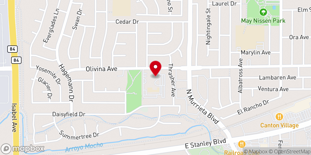 Map showing location of Trinity Church Livermore