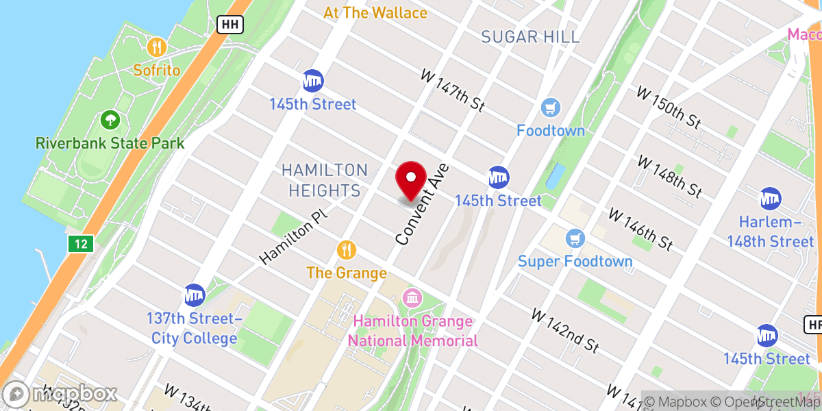 Map showing location of 310 Convent Ave,NYC,NY 10031