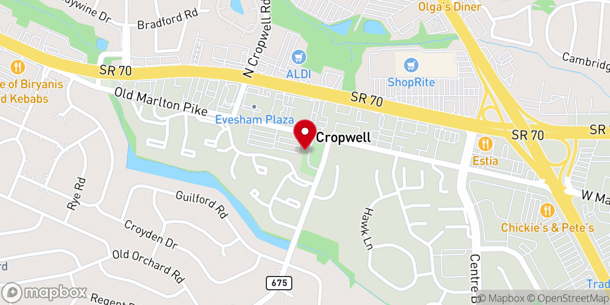 Map showing location of Cropwell Quaker Meeting