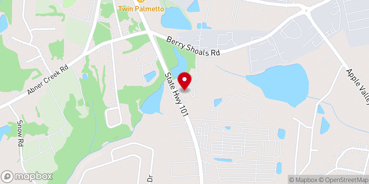 Map showing location of 4 Points Church