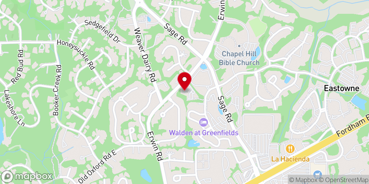 Map showing location of Advent Lutheran Church