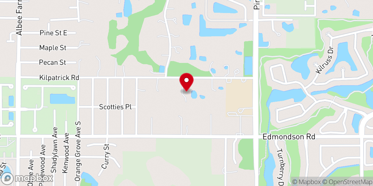 Map showing location of New Hope Christian Church
