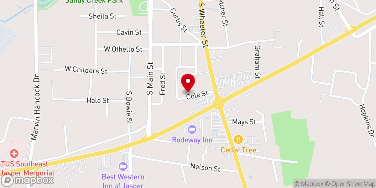 Map showing location of Light House Church of God in Christ