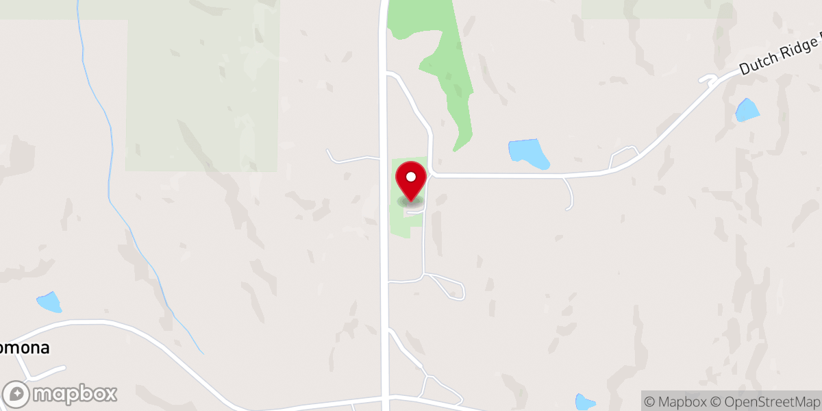 Map showing location of Dutch Ridge Baptist Church