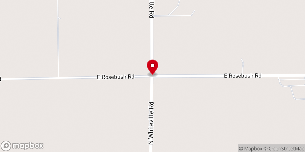 Map showing location of Rosebush Church
