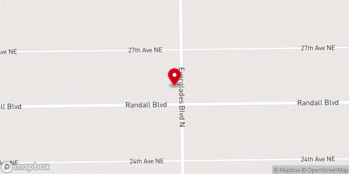 Map showing location of Cypress Ward LDS Church