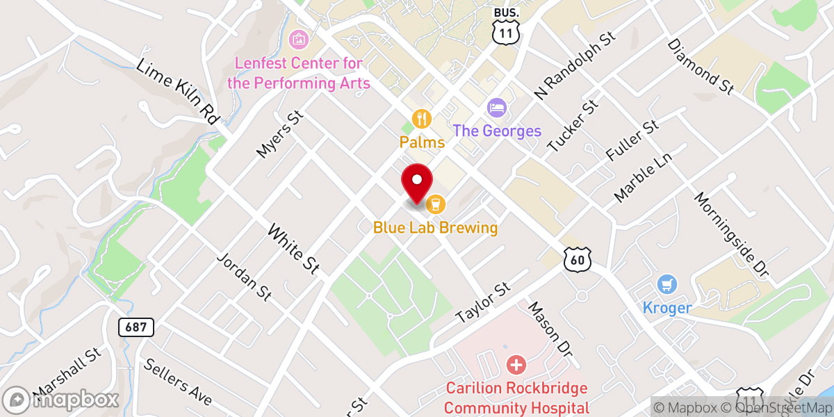 Map showing location of Appalachian Homeless Mission