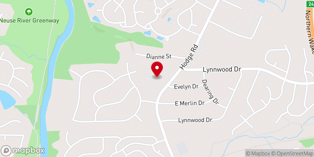 Map showing location of Iglesia Jesucristo El Rey Soberano Inc