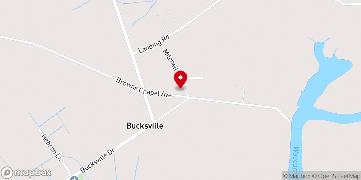Map showing location of Brown Chapel AME Church