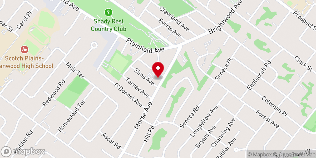 Map showing location of St Johns Baptist Church