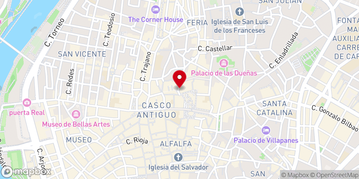 Map showing location of Iglesia de Misericordia
