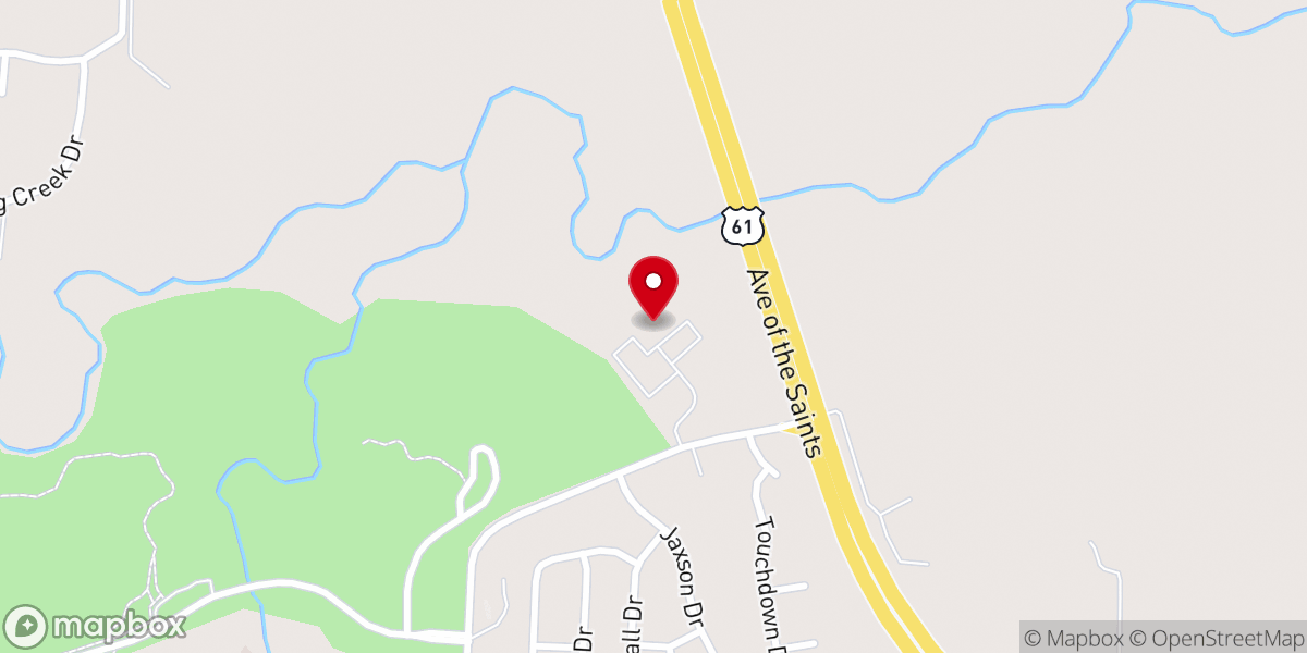 Map showing location of Big Creek Church