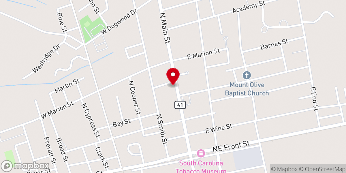 Map showing location of Christ Episcopal Church