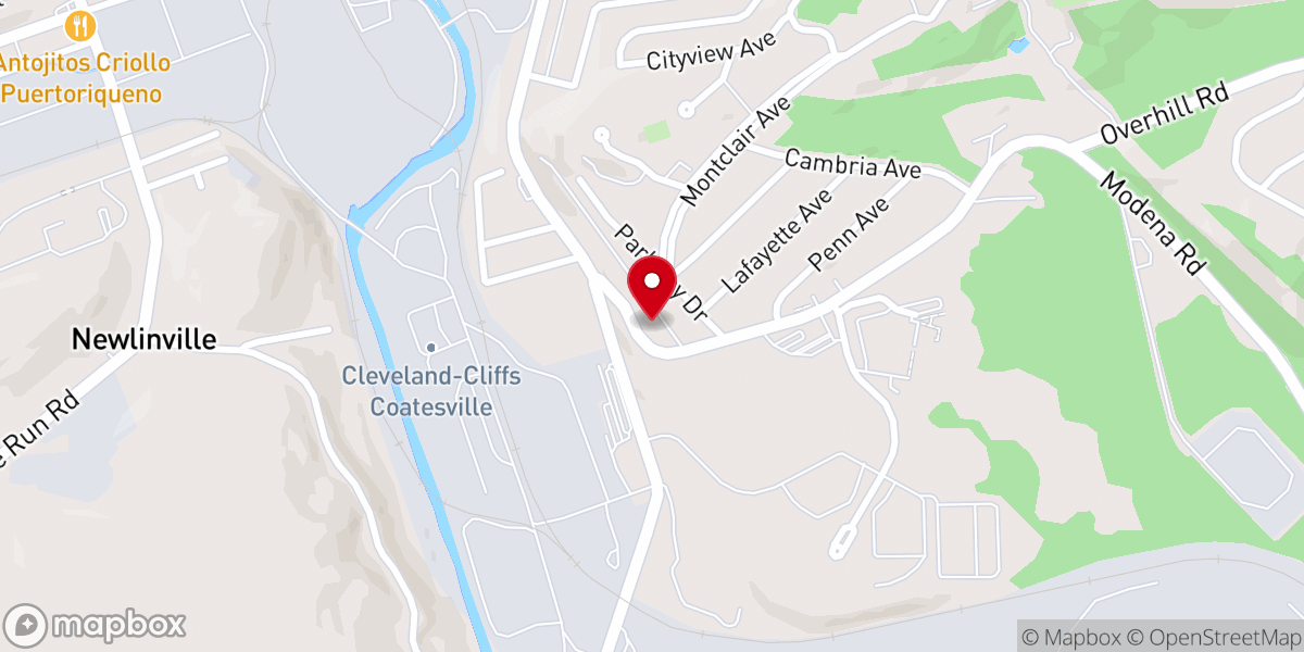 Map showing location of Bell Chapel True Holiness Church