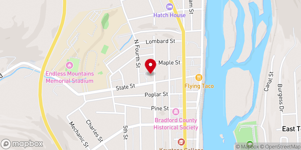 Map showing location of Saint Peter and Saint Paul's Church
