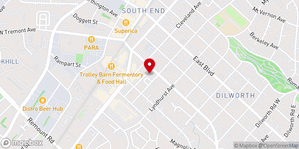 Map showing location of Jacobs Well Baptist Church