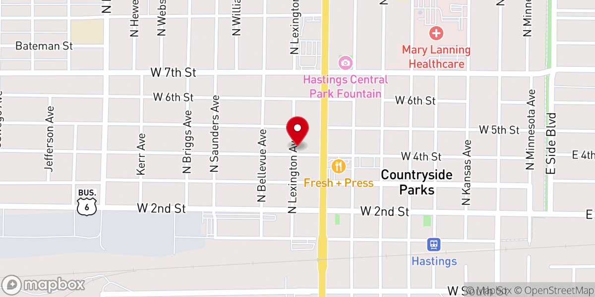 Map showing location of First St. Paul’s Lutheran Church Youth & Family Center