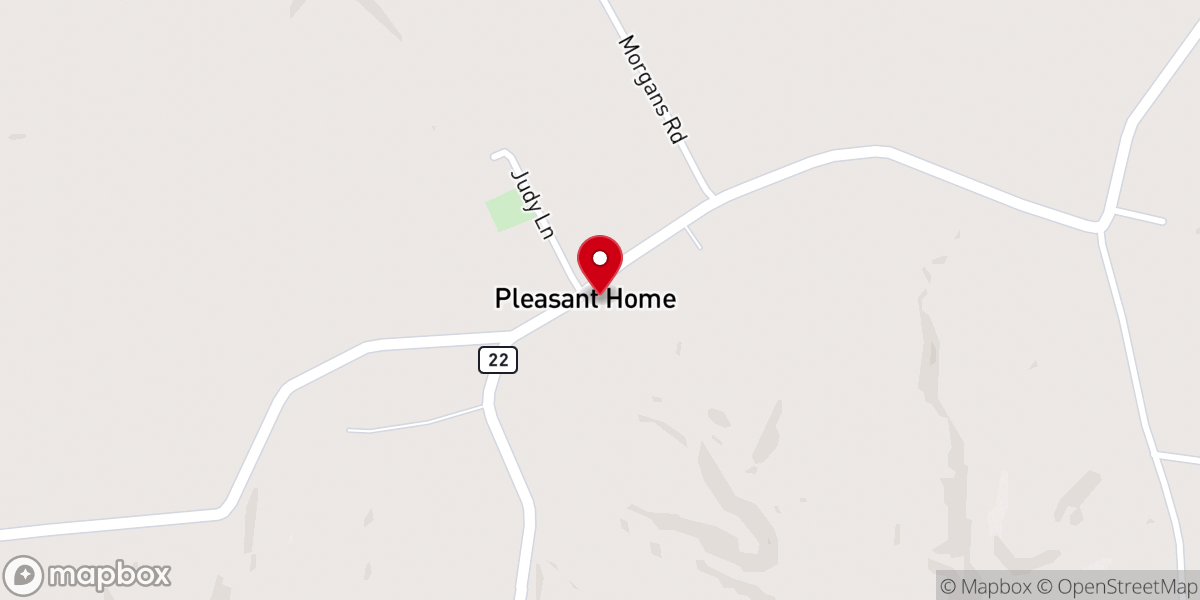 Map showing location of Mt Pleasant Baptist Church