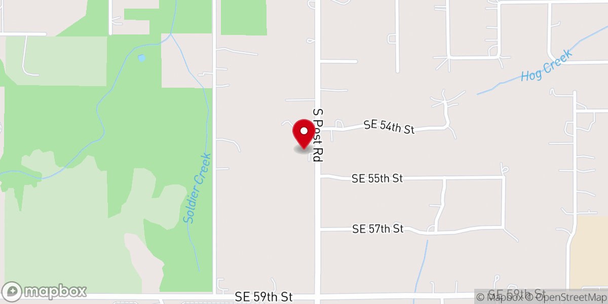 Map showing location of Eastpoint Church
