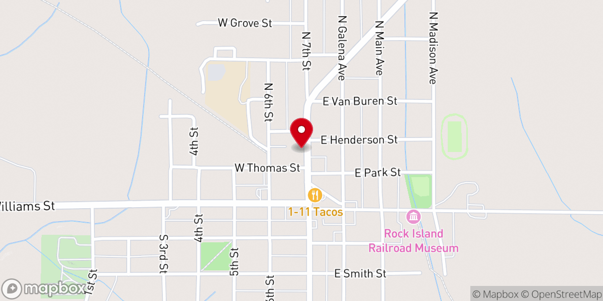 Map showing location of First Congregational UCC