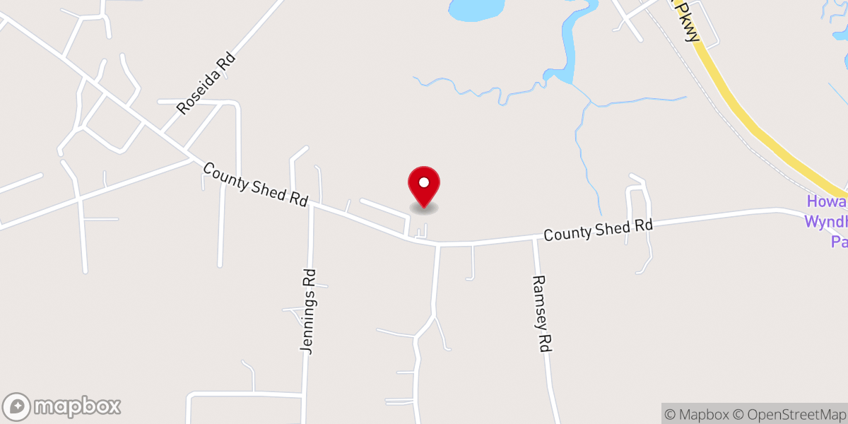 Map showing location of Jordan Church