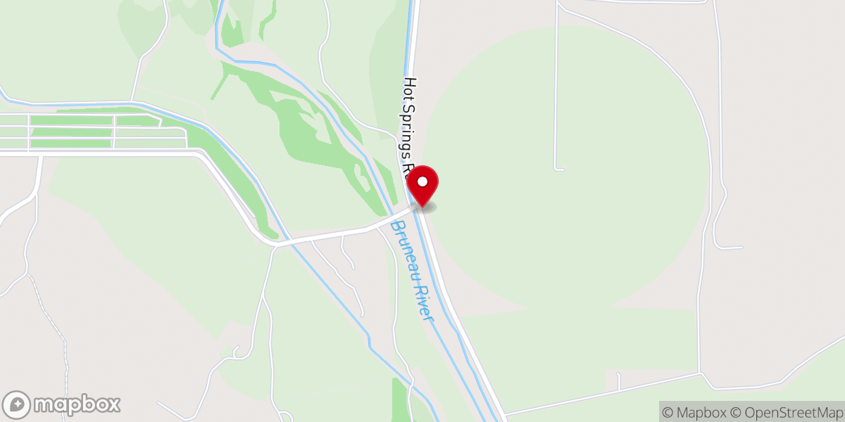 Map showing location of Hot Springs Church