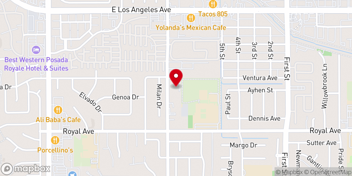 Map showing location of Simi Church of Christ