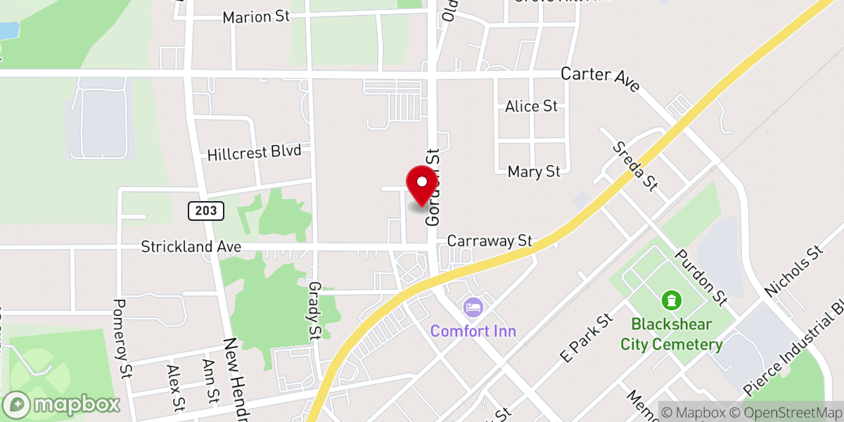 Map showing location of Truth Tabernacle