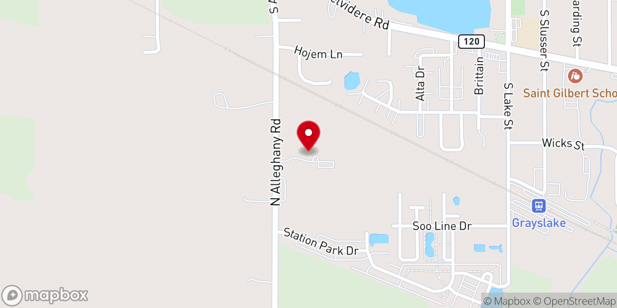Map showing location of Hope Evangelical Presbyterian