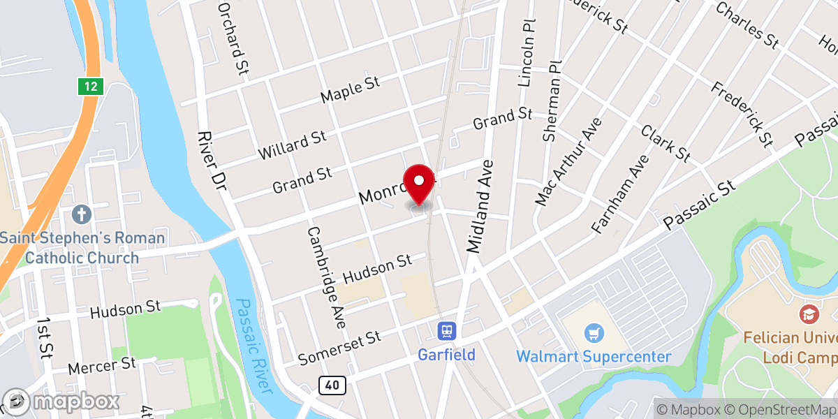 Map showing location of Iglesia Cristiana El Refugio