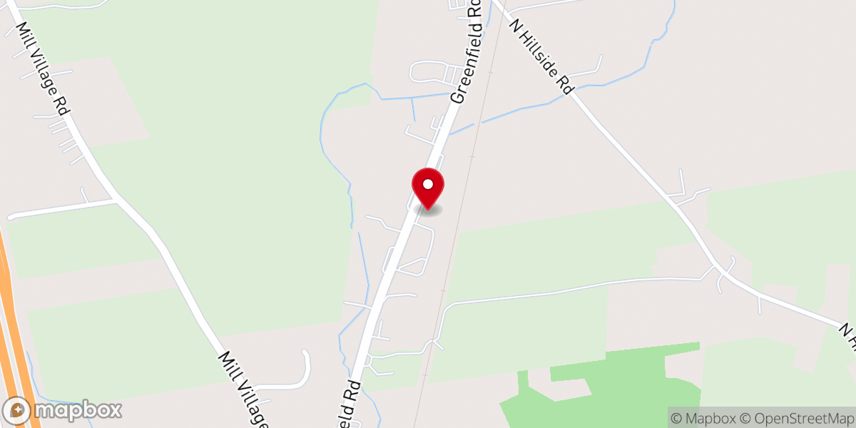 Map showing location of Greenfield Antiques & Collectibles: Vintage, Antique, and Modern Merchandise