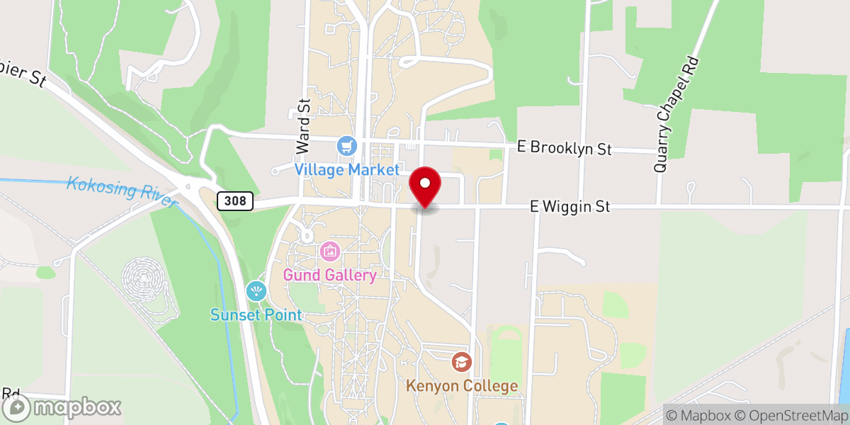 Map showing location of Gambier Epworth United Methodist Church