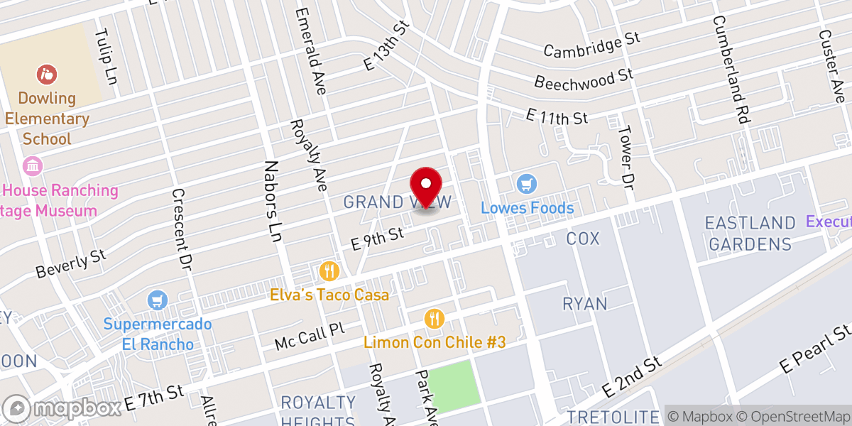 Map showing location of Iglesia Cristiana Monte Horeb