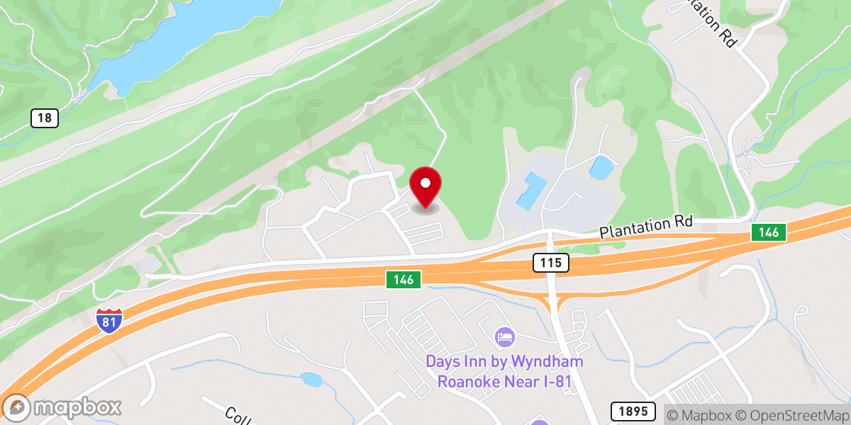 Map showing location of Virginia Church