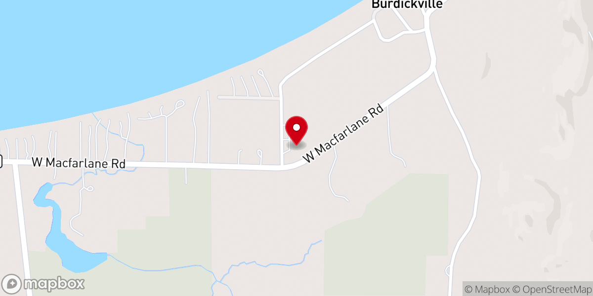 Map showing location of Glen Lake Community Reformed Church