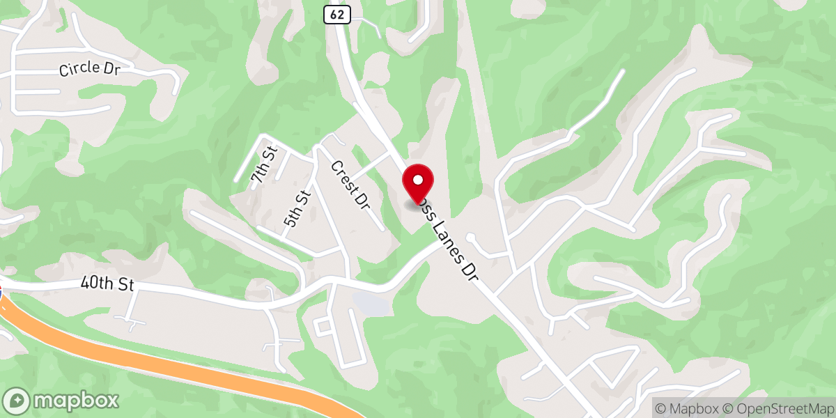 Map showing location of Covenant Presbyterian Church