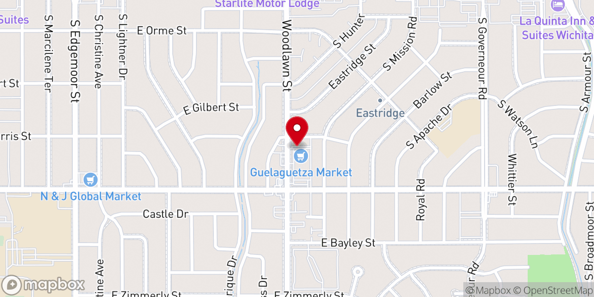 Map showing location of Eastridge Church of the Nazarene