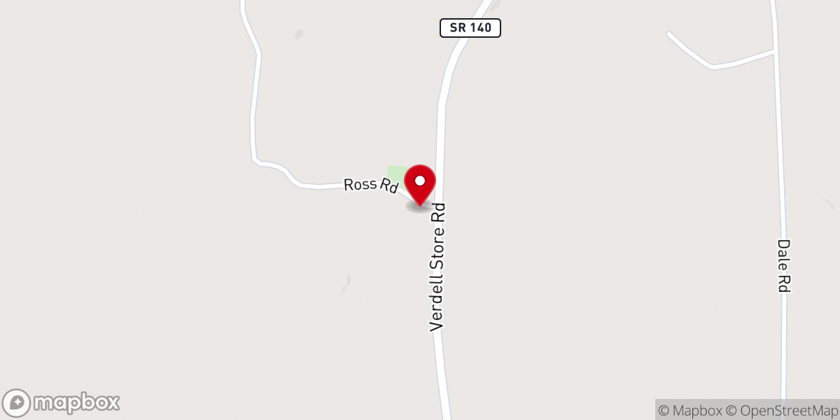 Map showing location of Union Primitive Baptist Church