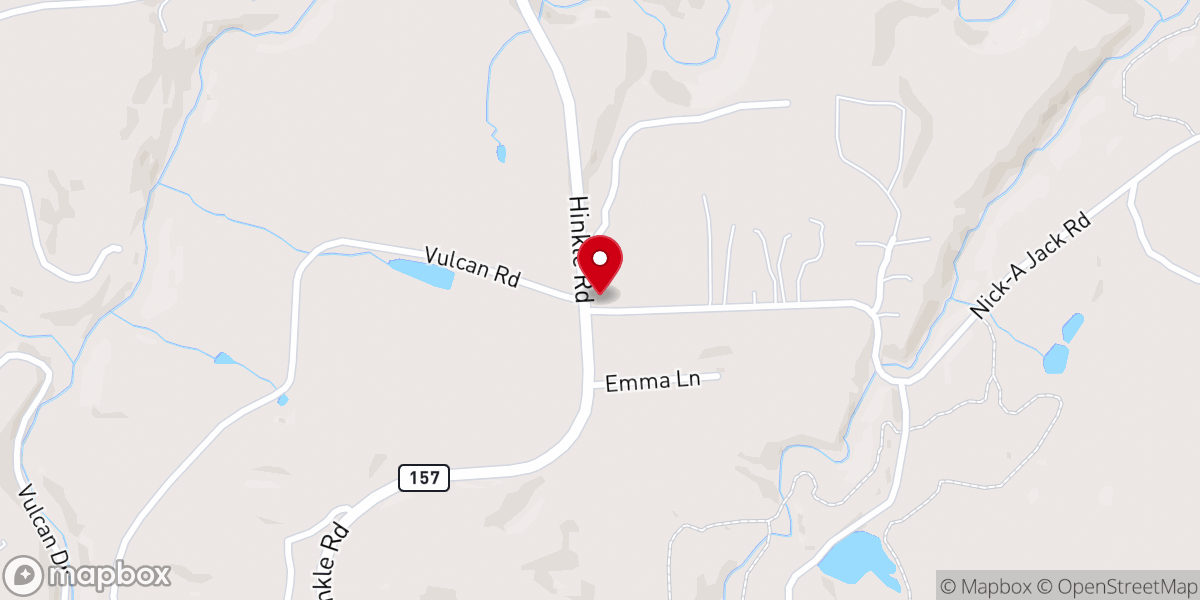 Map showing location of Lookout Mountain Missionary Baptist Church